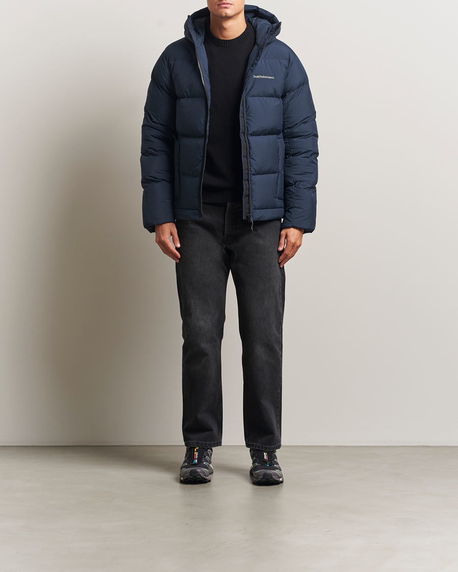 Men | Coats & Jackets | Peak Performance | Rivel Down Hooded Jacket Blue Shadow