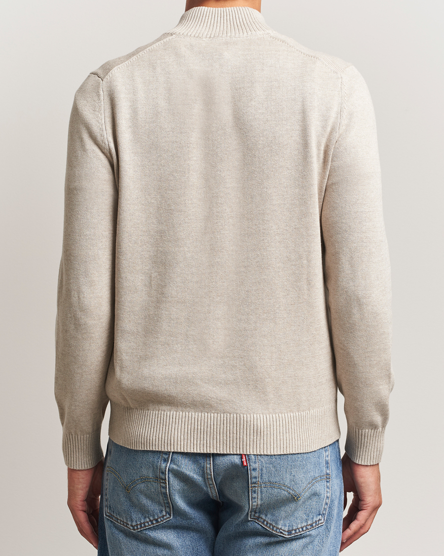 Men | Sweaters & Knitwear | Morris | Darmon Half Zip Beige