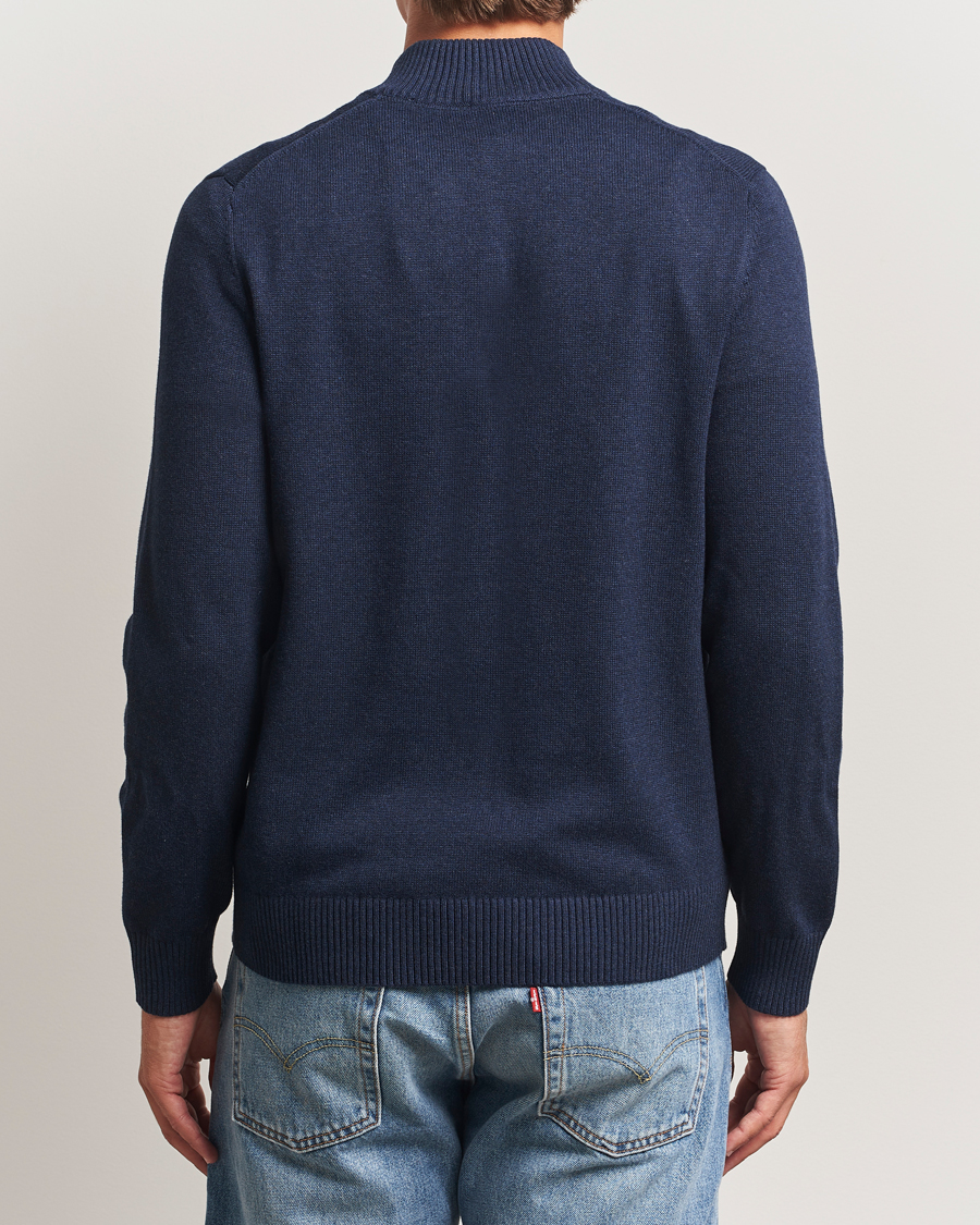 Men | Sweaters & Knitwear | Morris | Darmon Half Zip Blue