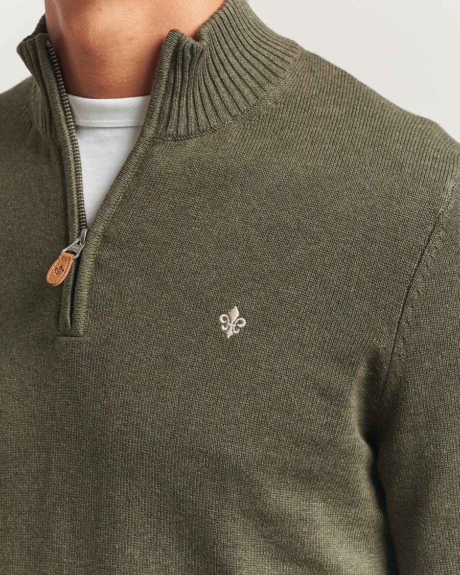 Men | Sweaters & Knitwear | Morris | Darmon Half Zip Olive