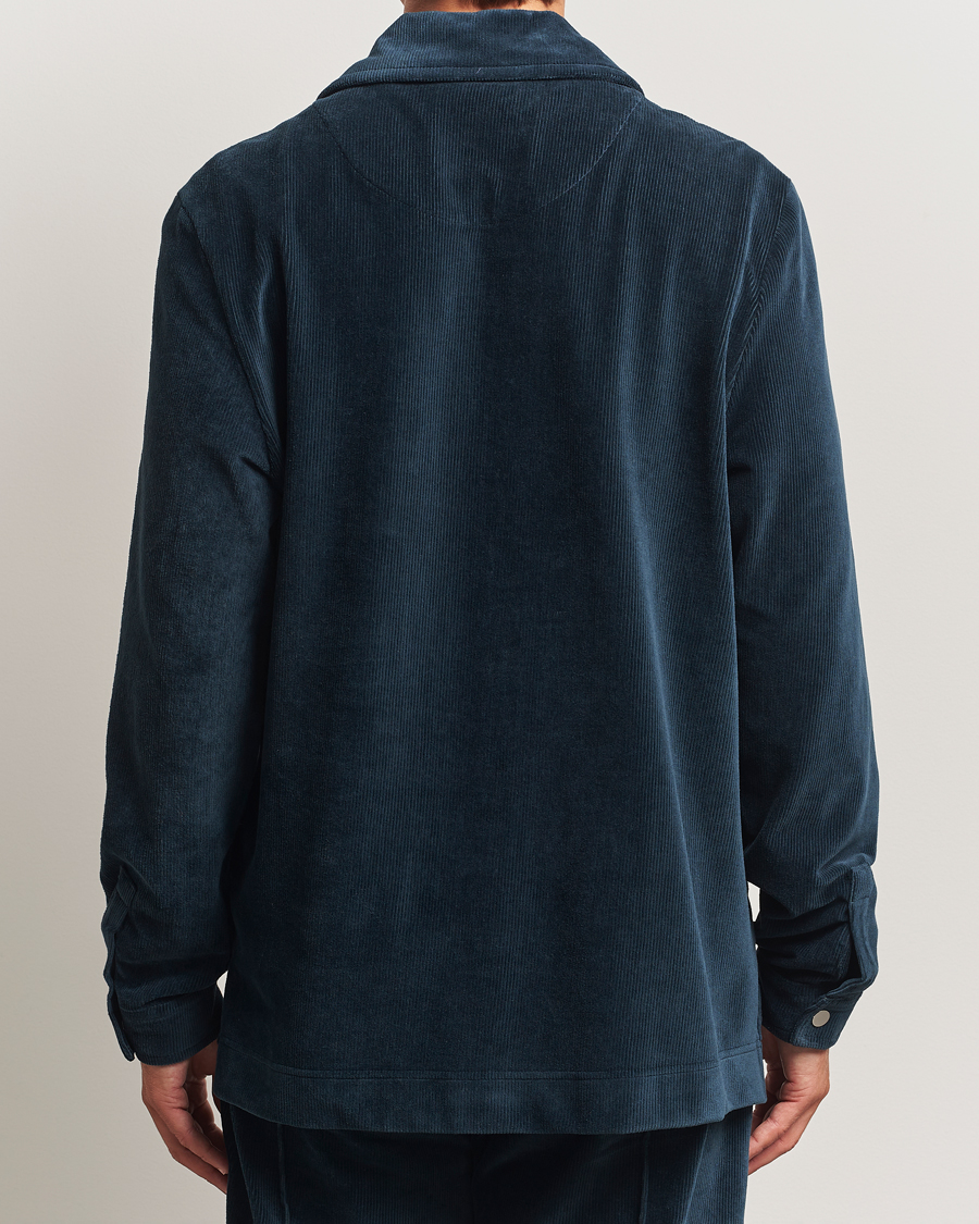 Men | Sweaters & Knitwear | OAS | Savvy Half Zip Dark Blue