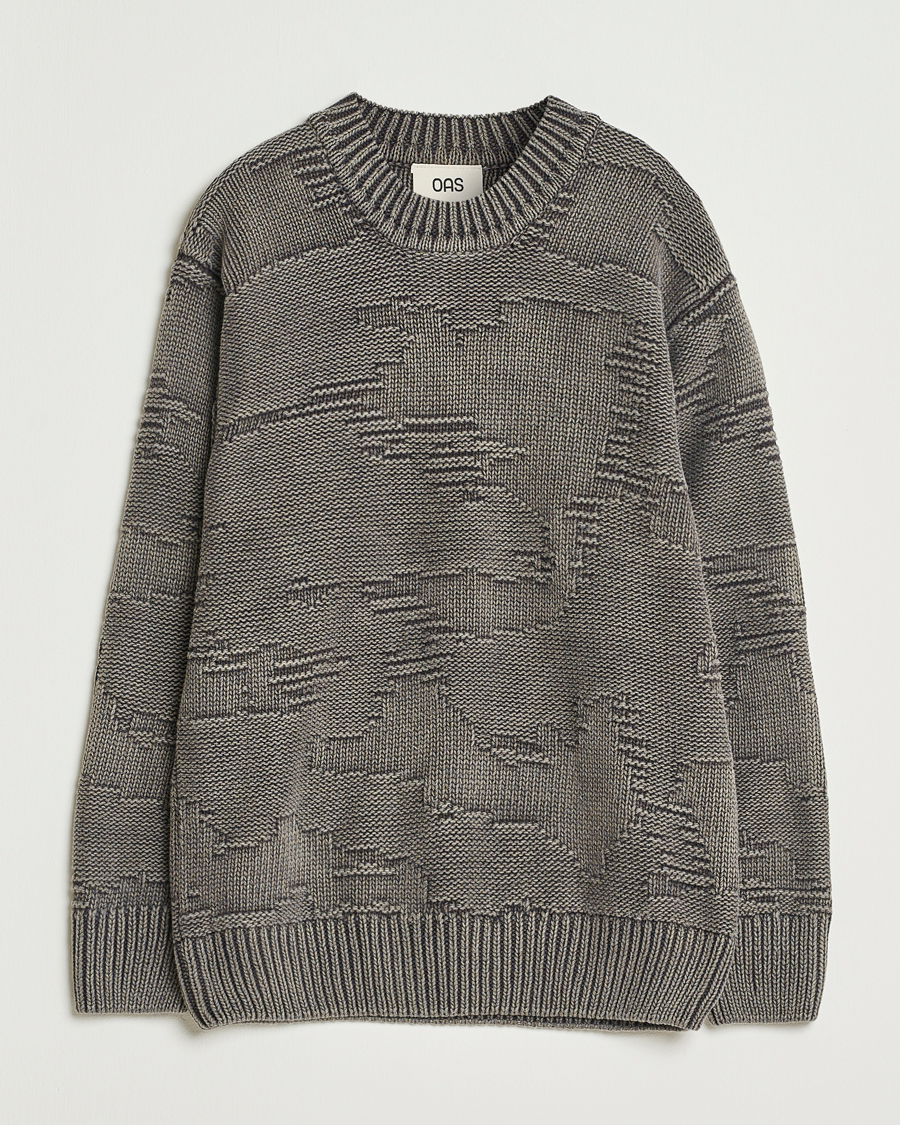 Men | Sweaters & Knitwear | OAS | Pino Cotton Crewneck Dark Brown