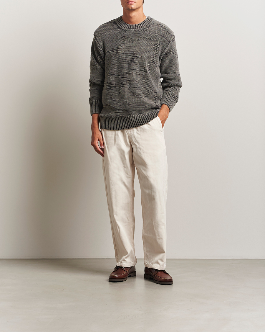 Men | Sweaters & Knitwear | OAS | Pino Cotton Crewneck Dark Brown