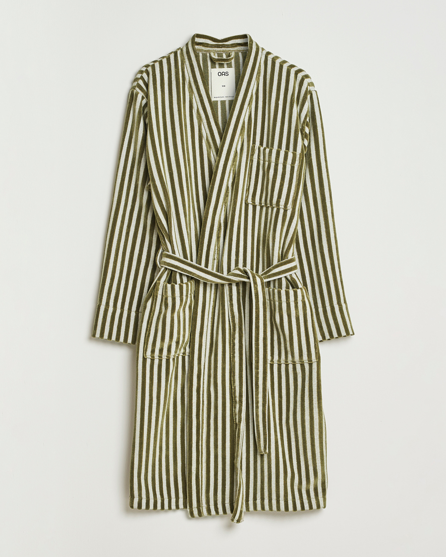 Men | Pyjamas & Robes | OAS | Korto Cotton Robe Green