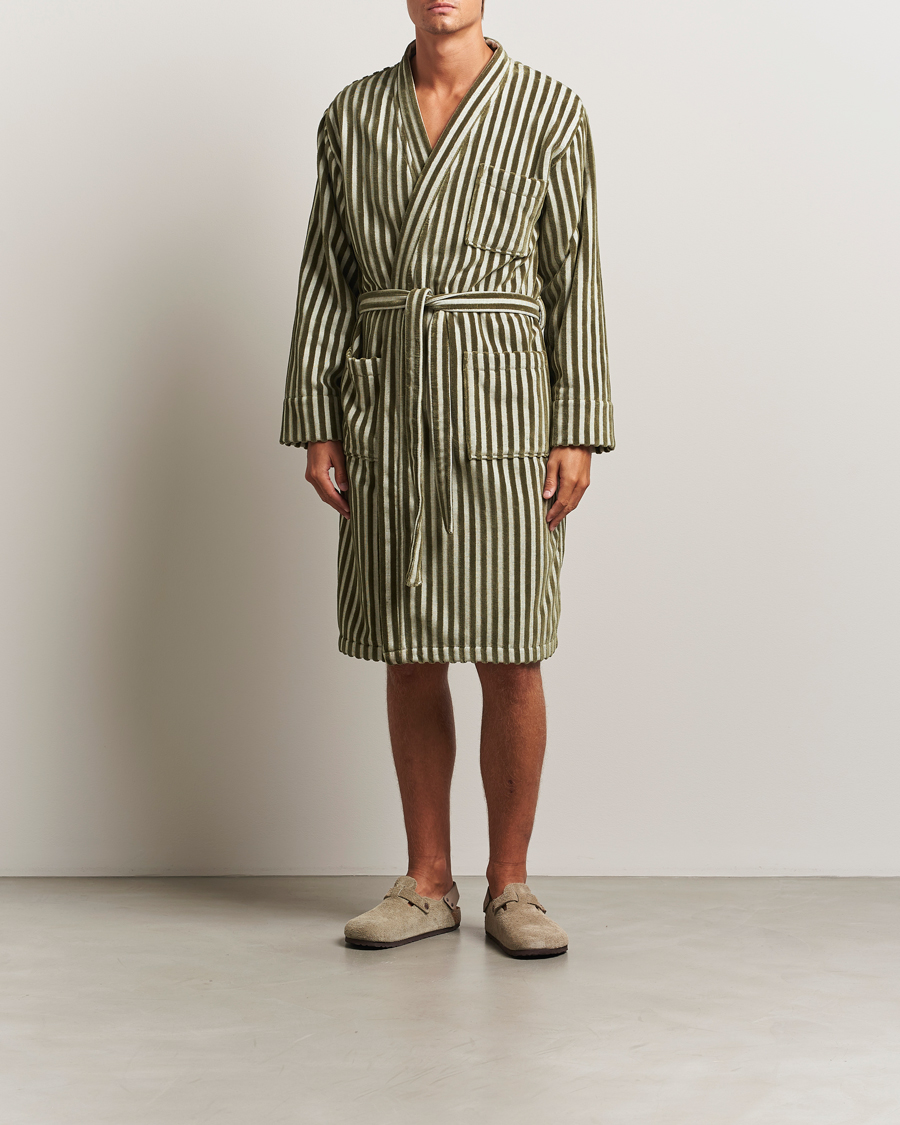 Men | Pyjamas & Robes | OAS | Korto Cotton Robe Green