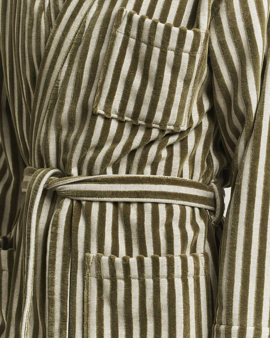 Men | Pyjamas & Robes | OAS | Korto Cotton Robe Green