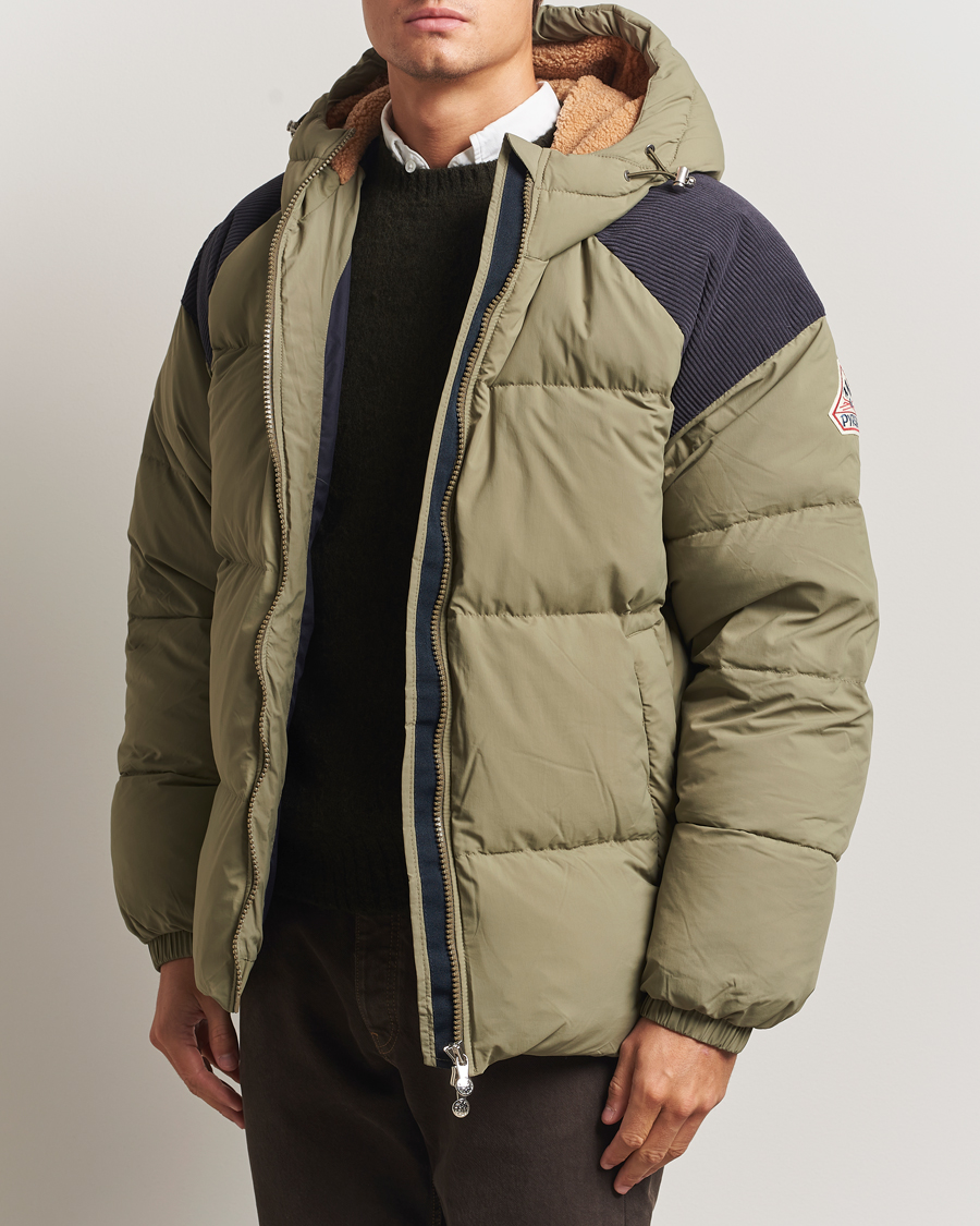 Men | Coats & Jackets | Pyrenex | Retro Sten Hooded Puffer Jacket Mermaid