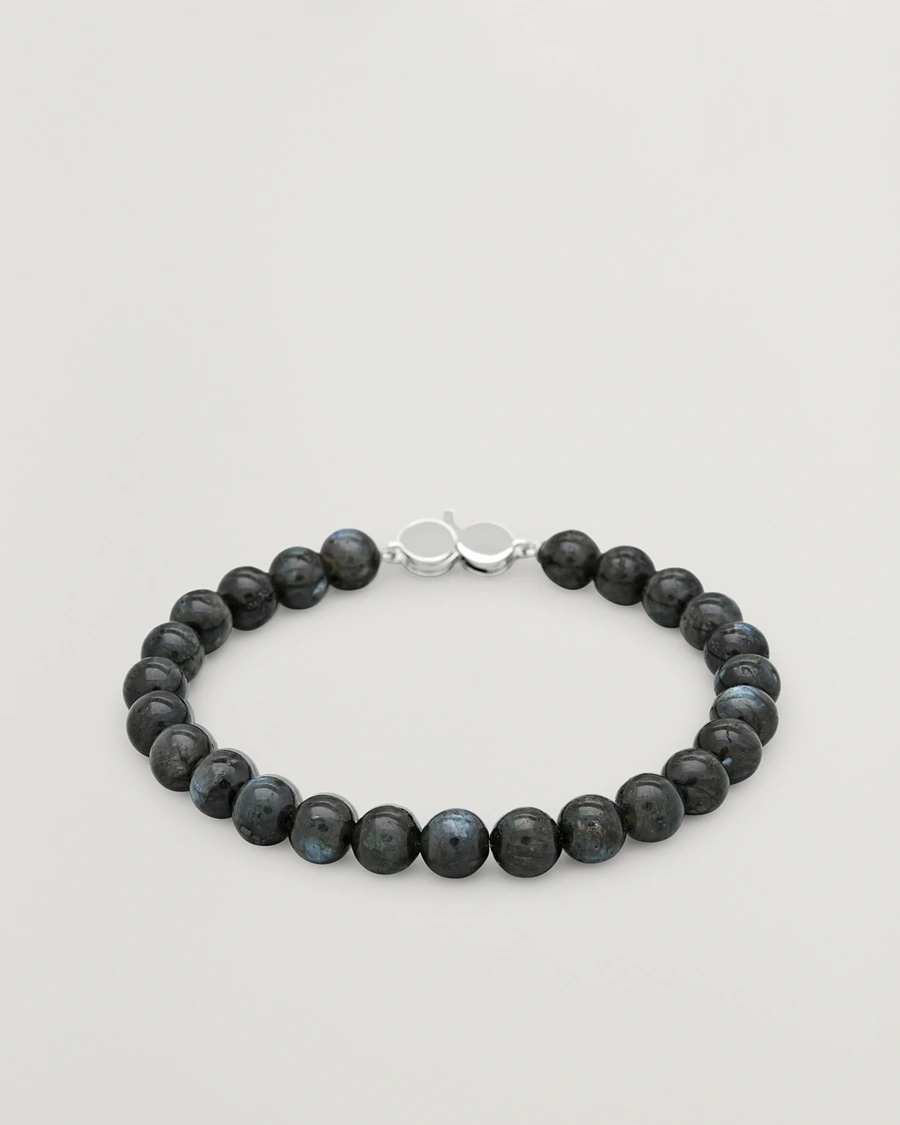 Men | Jewellery | Tom Wood | Cove Bracelet Black Larvikite