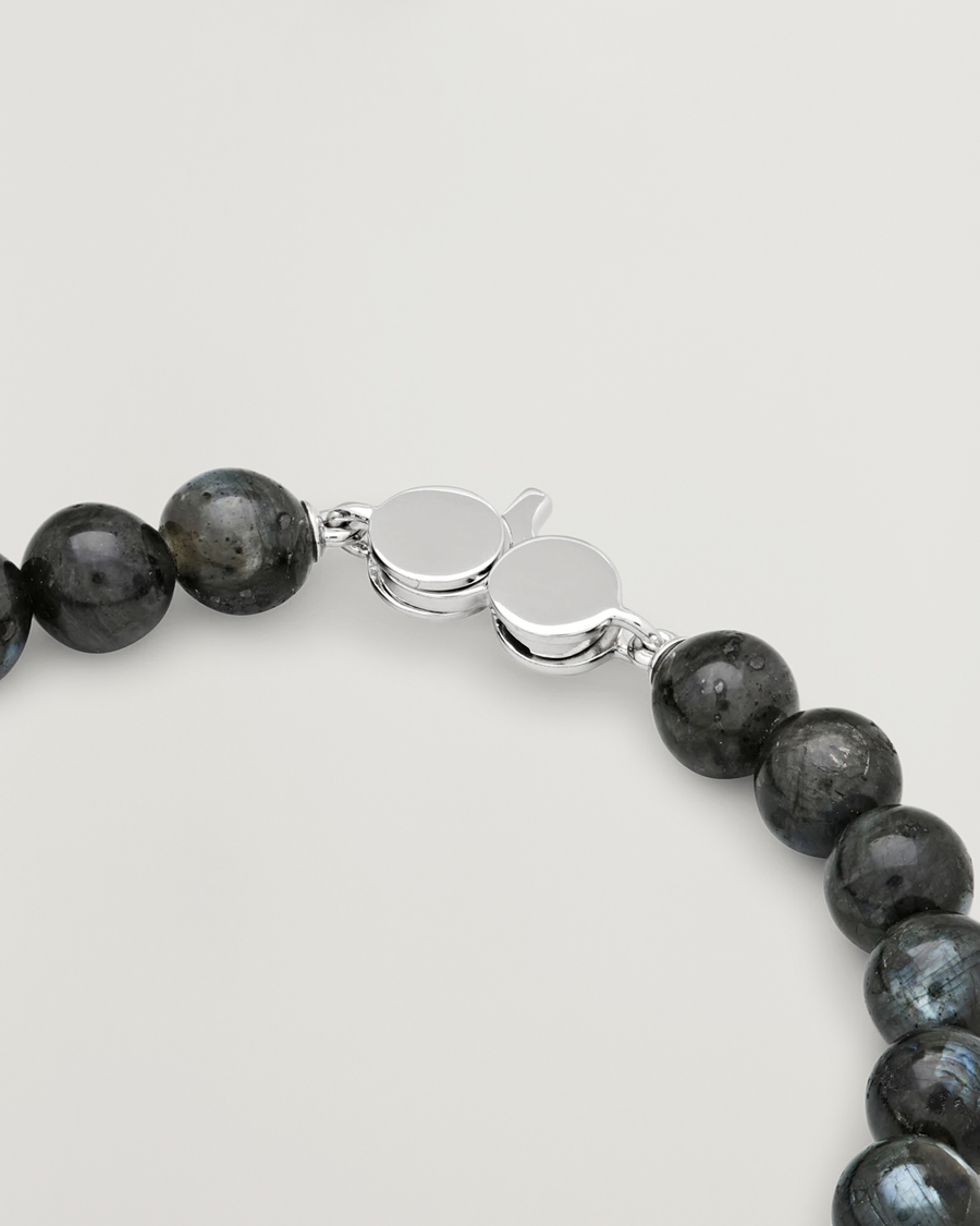 Men | Jewellery | Tom Wood | Cove Bracelet Black Larvikite