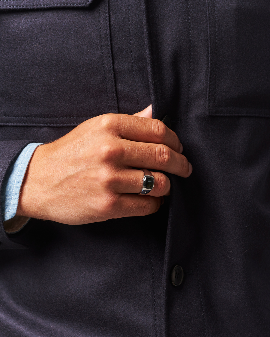 Tom Wood Kay Ring Black Larvikite at CareOfCarl.com