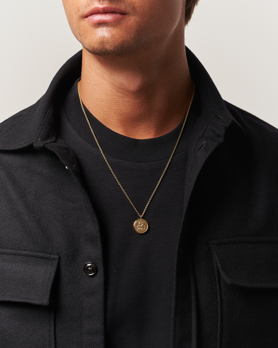 Men | Jewellery | Tom Wood | Coin Pendant Necklace Gold