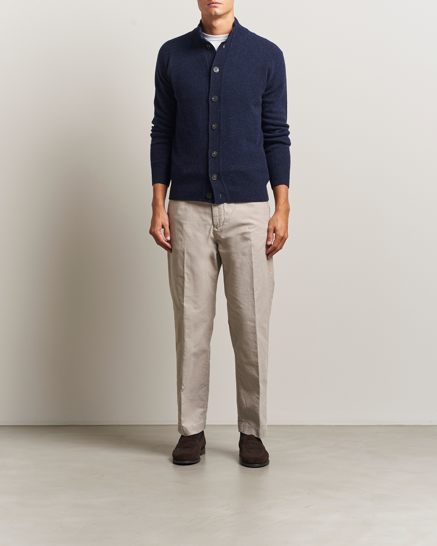 Men | Sweaters & Knitwear | Altea | Shetland Cardigan Navy