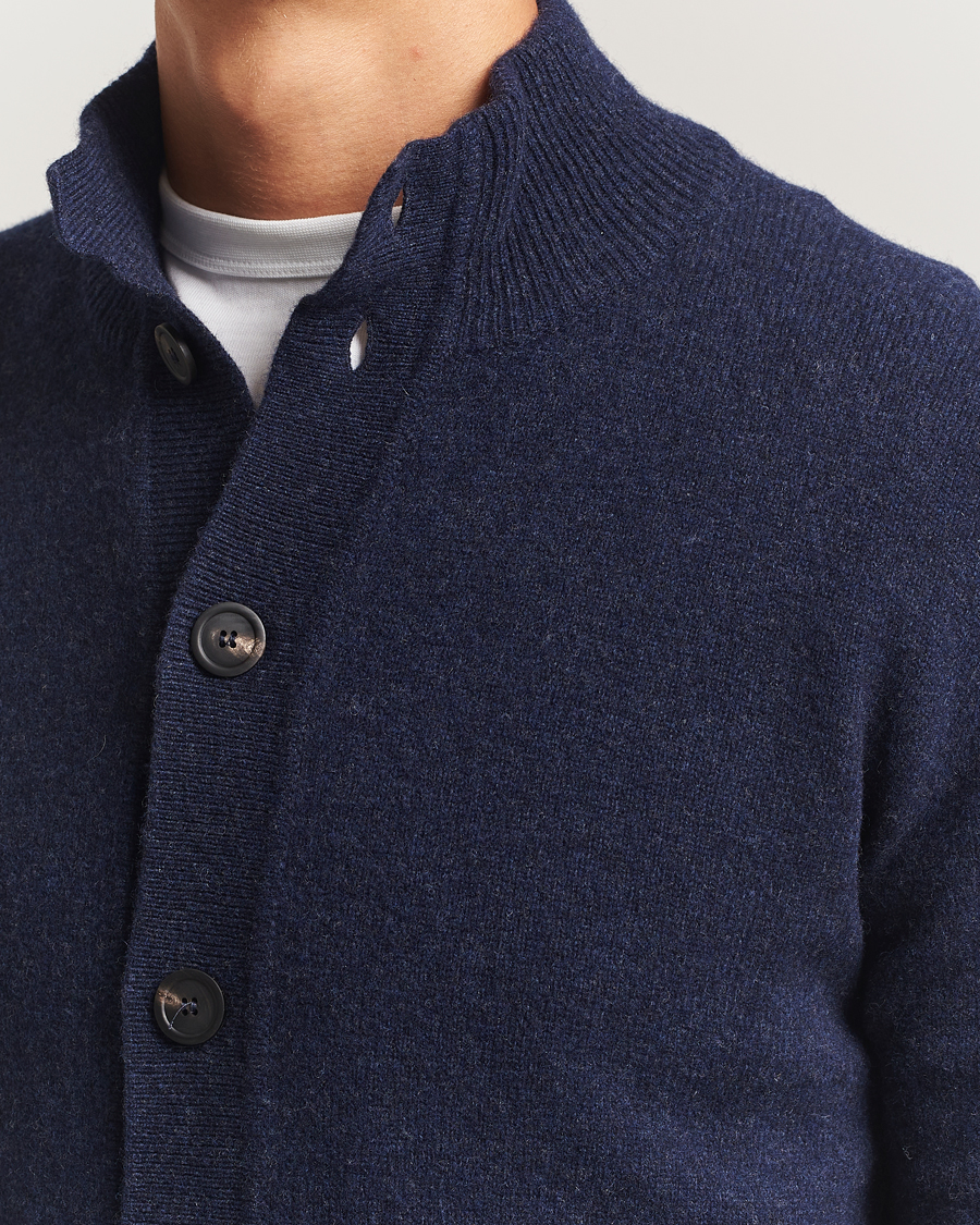 Men | Sweaters & Knitwear | Altea | Shetland Cardigan Navy