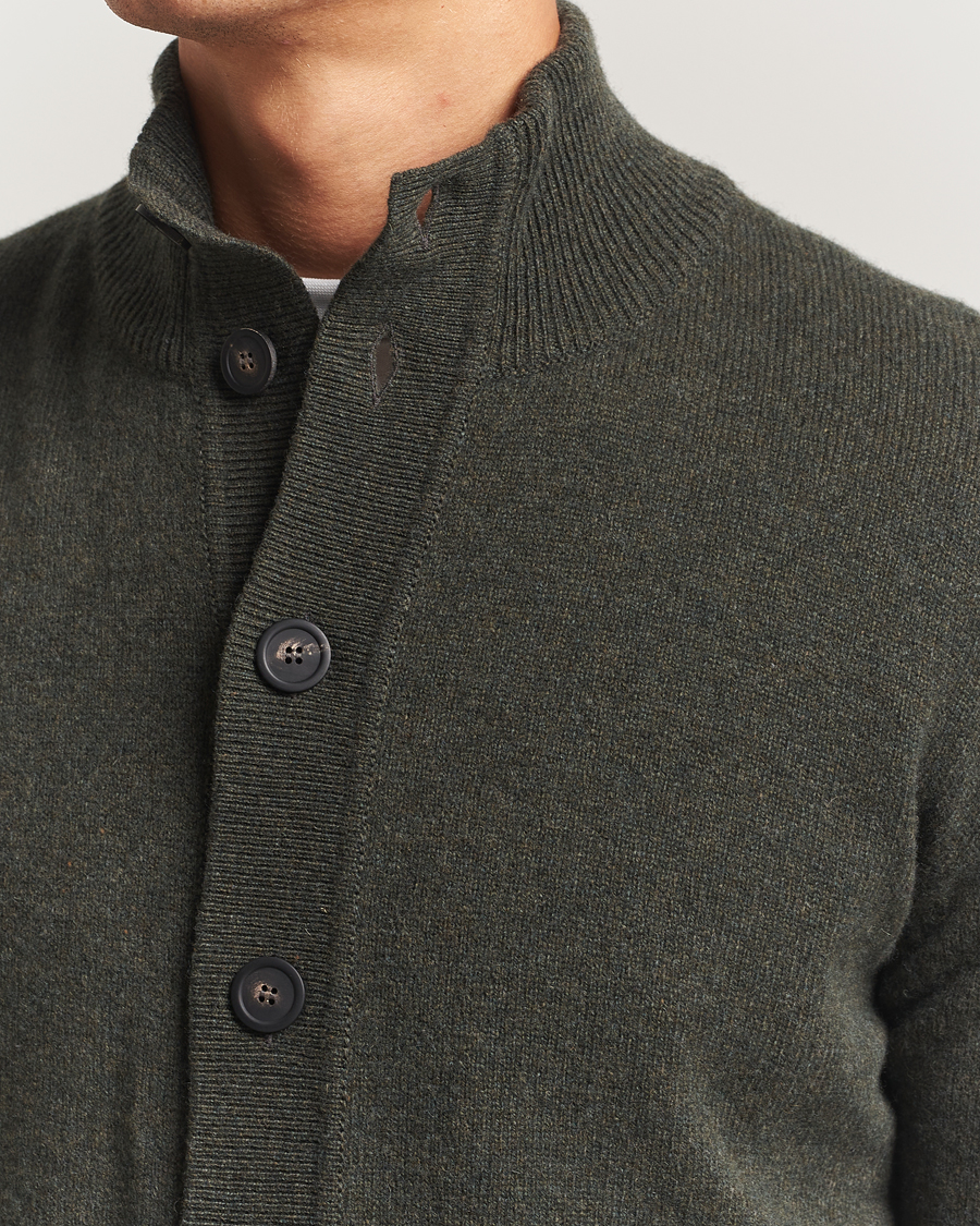 Men | Sweaters & Knitwear | Altea | Shetland Cardigan Dark Green