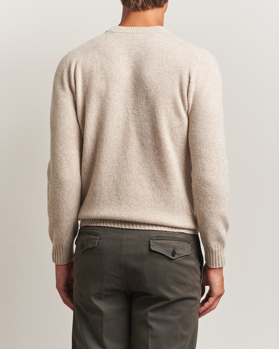 Men | Sweaters & Knitwear | Altea | Wool/Cashmere Crew Neck Sweater Beige Melange