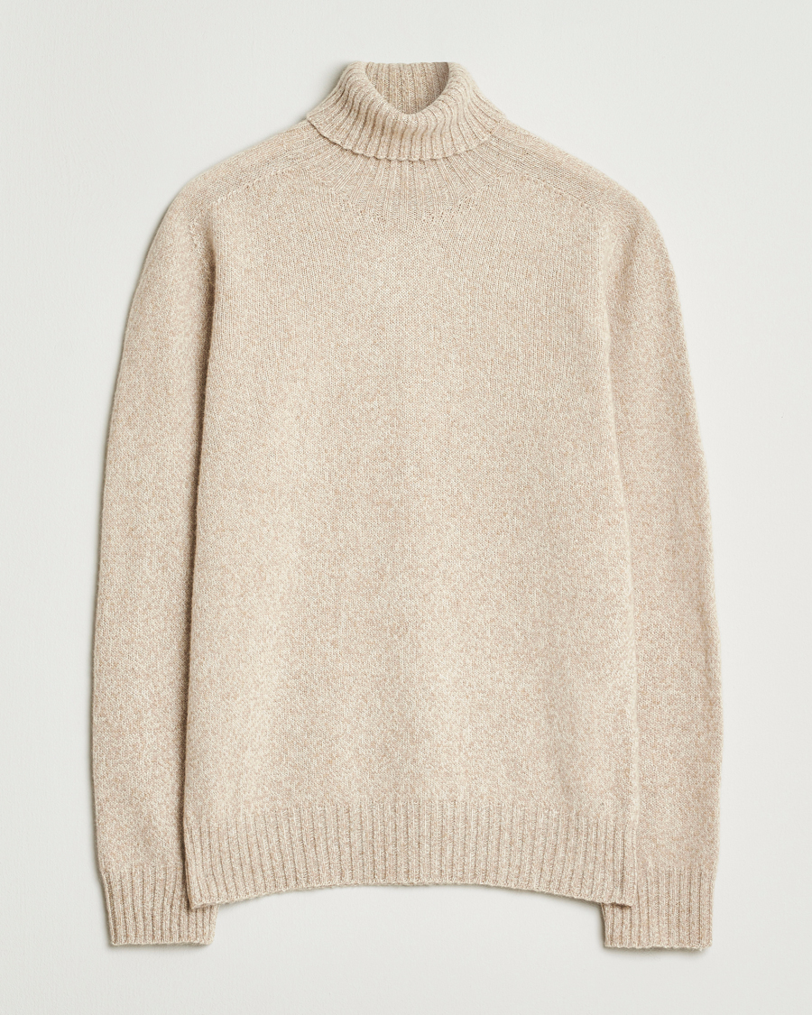 Men | Sweaters & Knitwear | Altea | Wool/Cashmere Rollneck Beige Melange