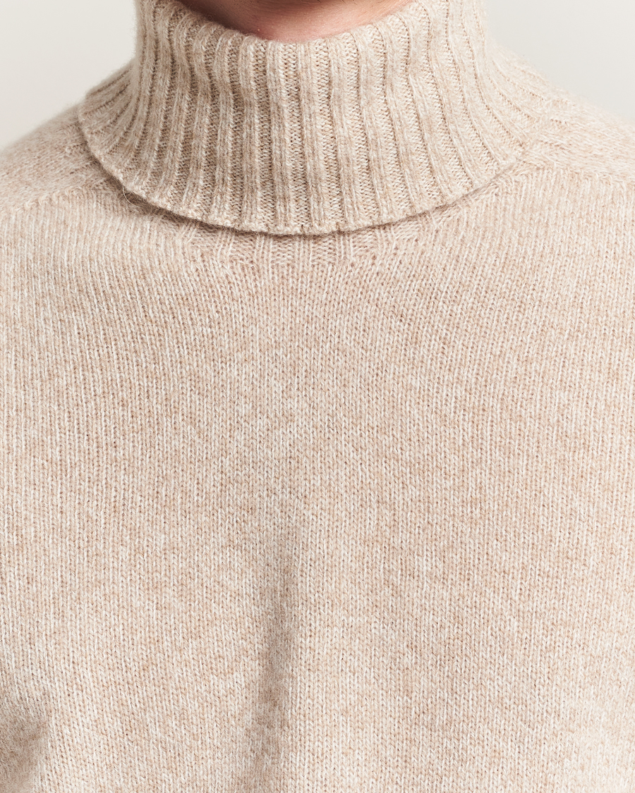 Men | Sweaters & Knitwear | Altea | Wool/Cashmere Rollneck Beige Melange