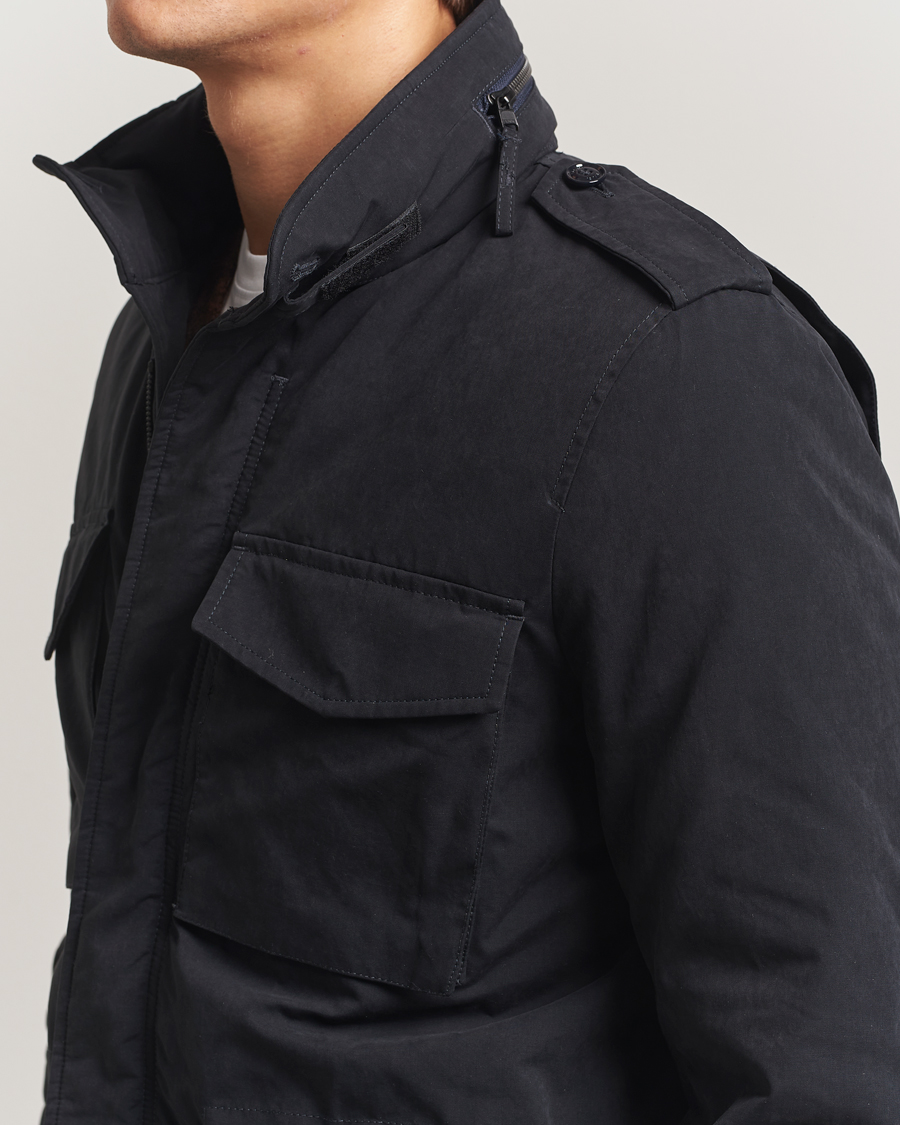 Men | Coats & Jackets | Aspesi | Minifield Cotton Field Jacket Navy