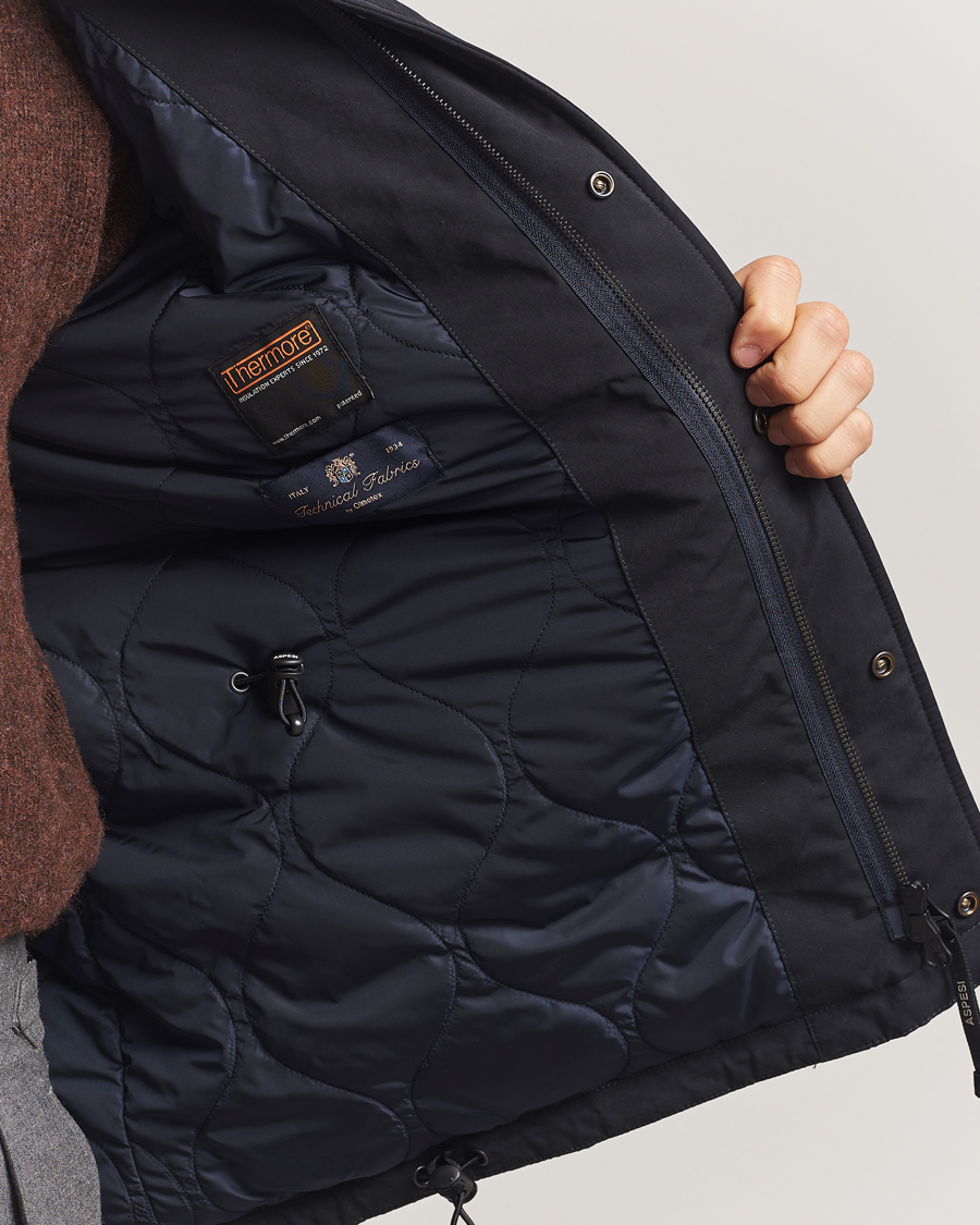 Men | Coats & Jackets | Aspesi | Minifield Cotton Field Jacket Navy