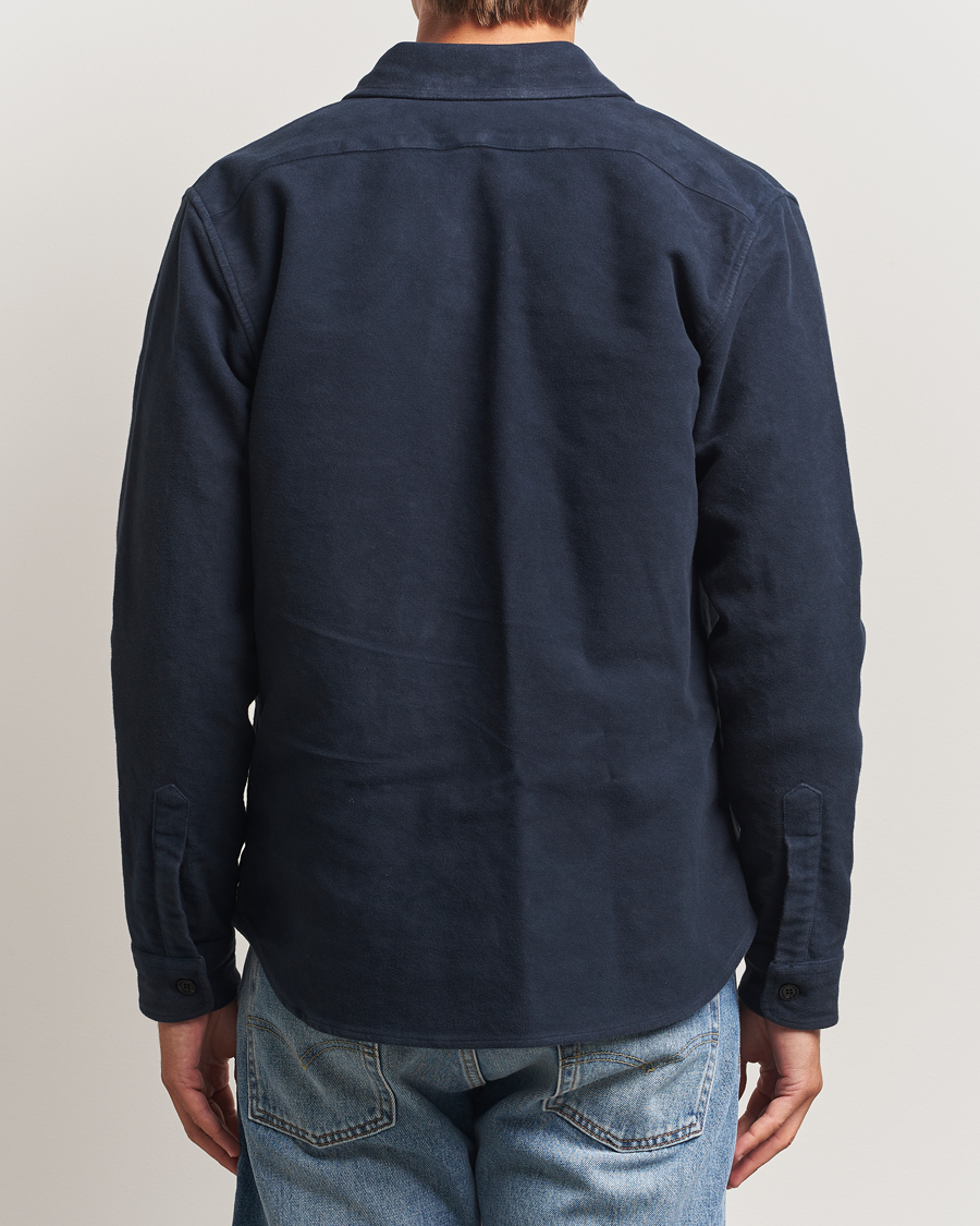 Men | Shirts | Aspesi | Moleskine Utility Shirt Navy