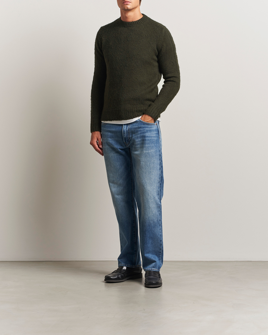 Men | Sweaters & Knitwear | Aspesi | Brushed Shetland Sweater Hunting Green