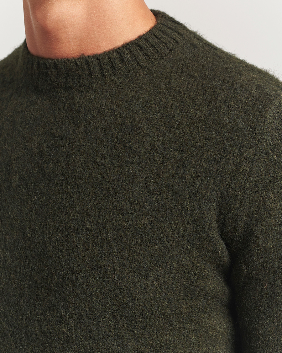 Men | Sweaters & Knitwear | Aspesi | Brushed Shetland Sweater Hunting Green