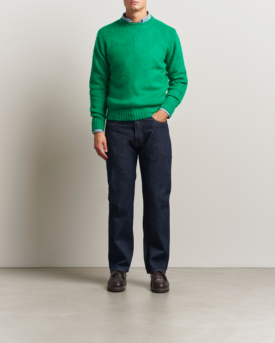 Men | Sweaters & Knitwear | Aspesi | Brushed Shetland Sweater Green