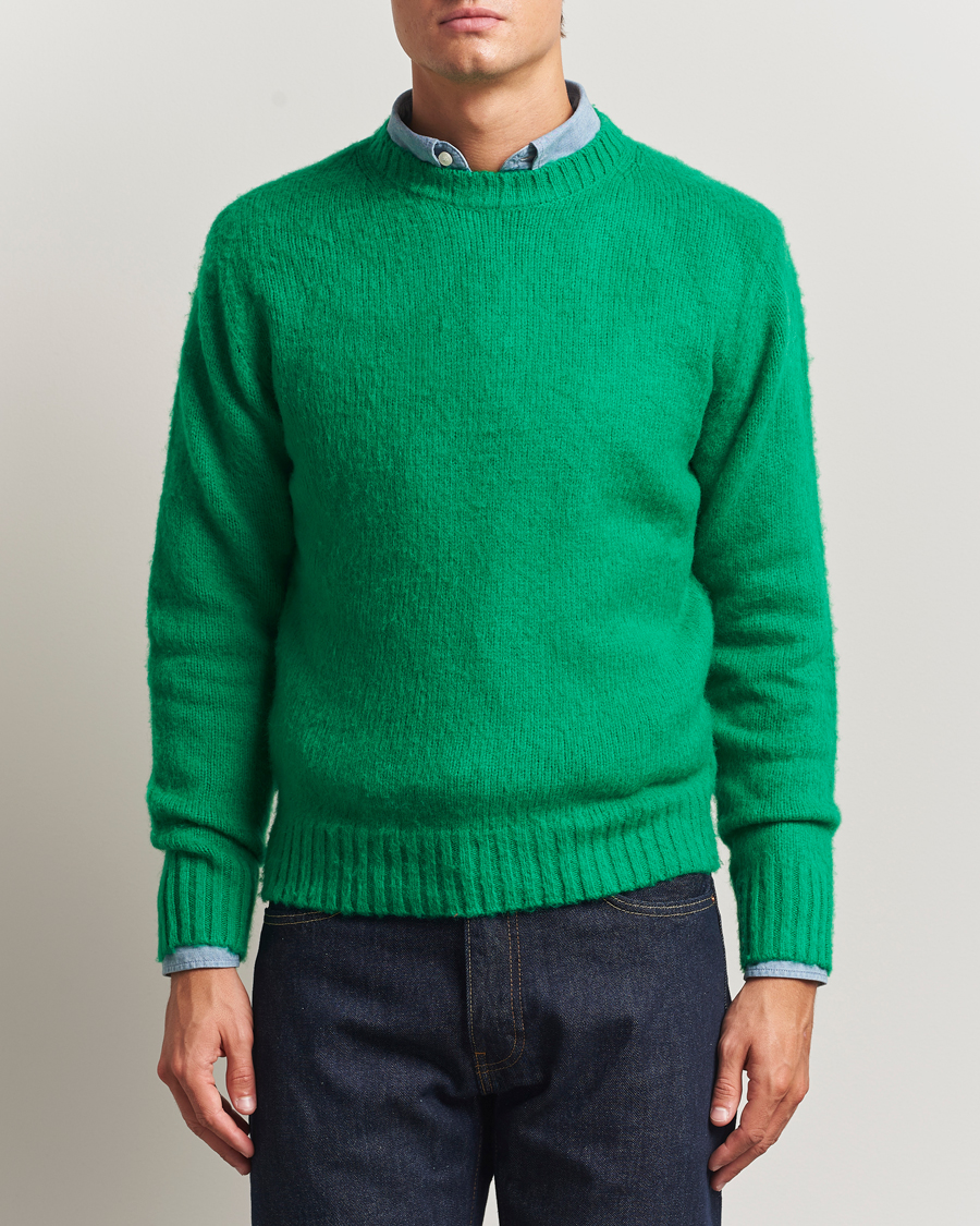 Men | Sweaters & Knitwear | Aspesi | Brushed Shetland Sweater Green