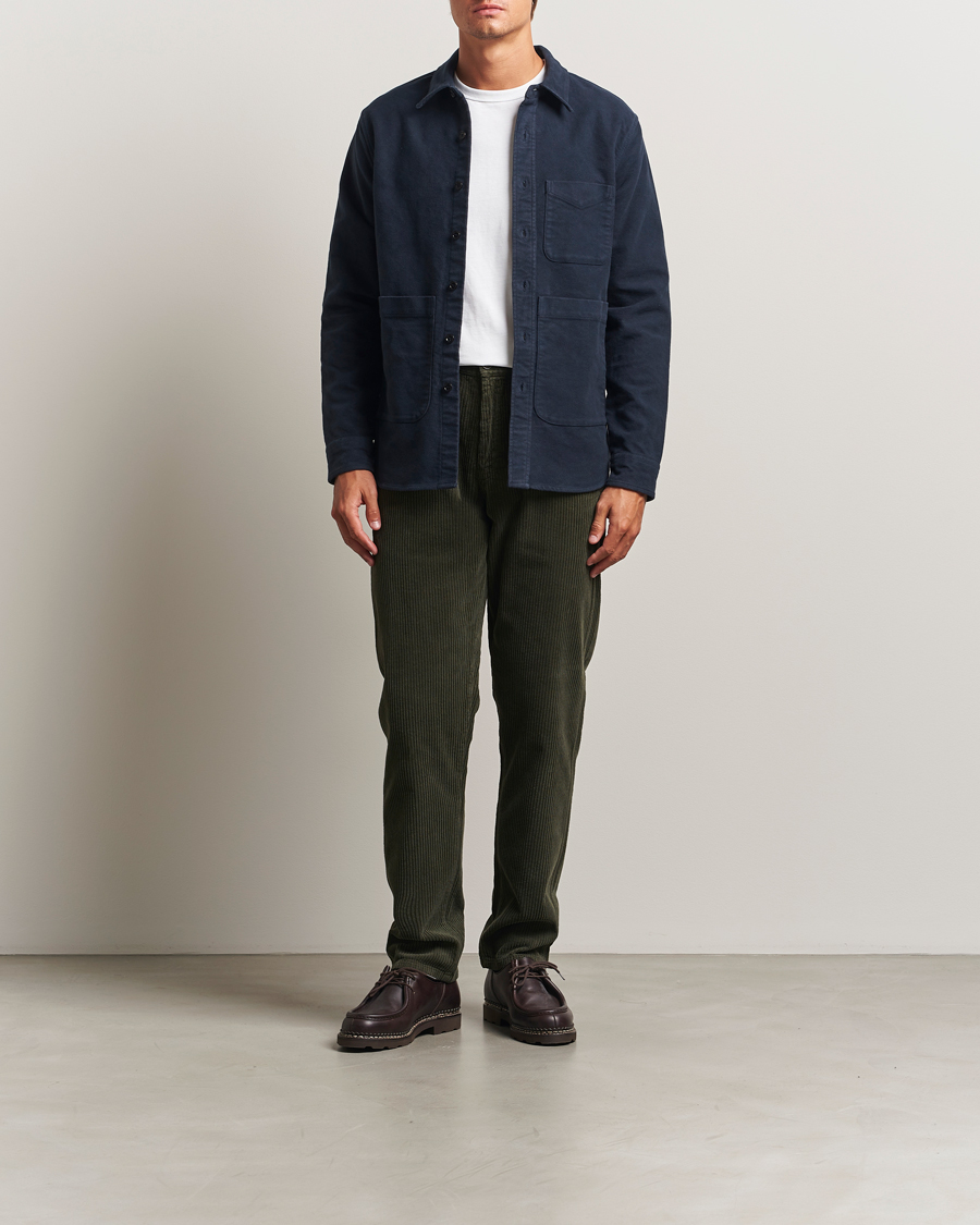 Men | Trousers | Aspesi | Corduroy Pants Hunting Green