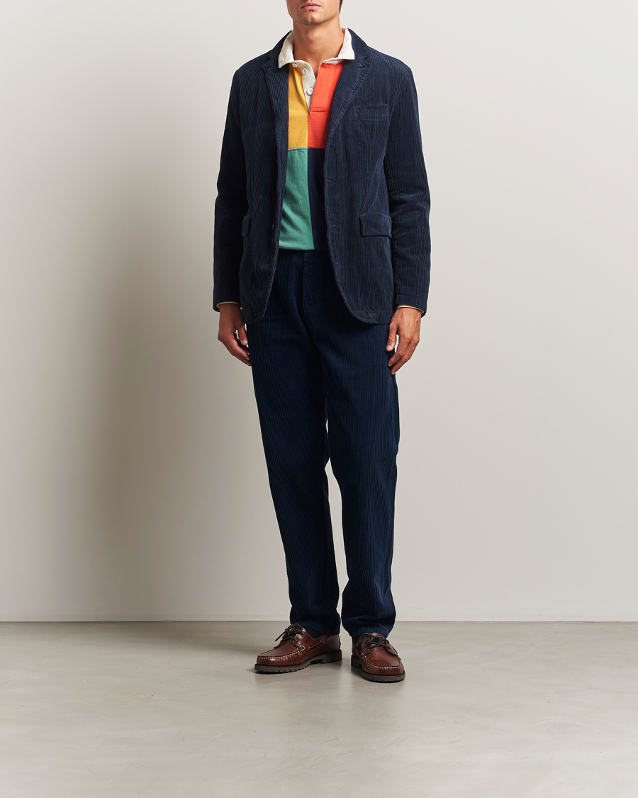 Men | Blazers | Aspesi | Corduroy Blazer Navy