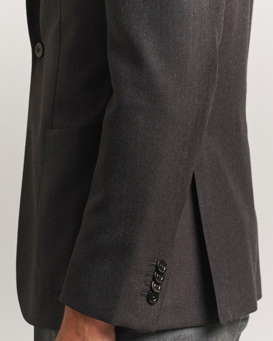 Men | Blazers | Boglioli | K Jacket Wool Hopsack Blazer Dark Brown