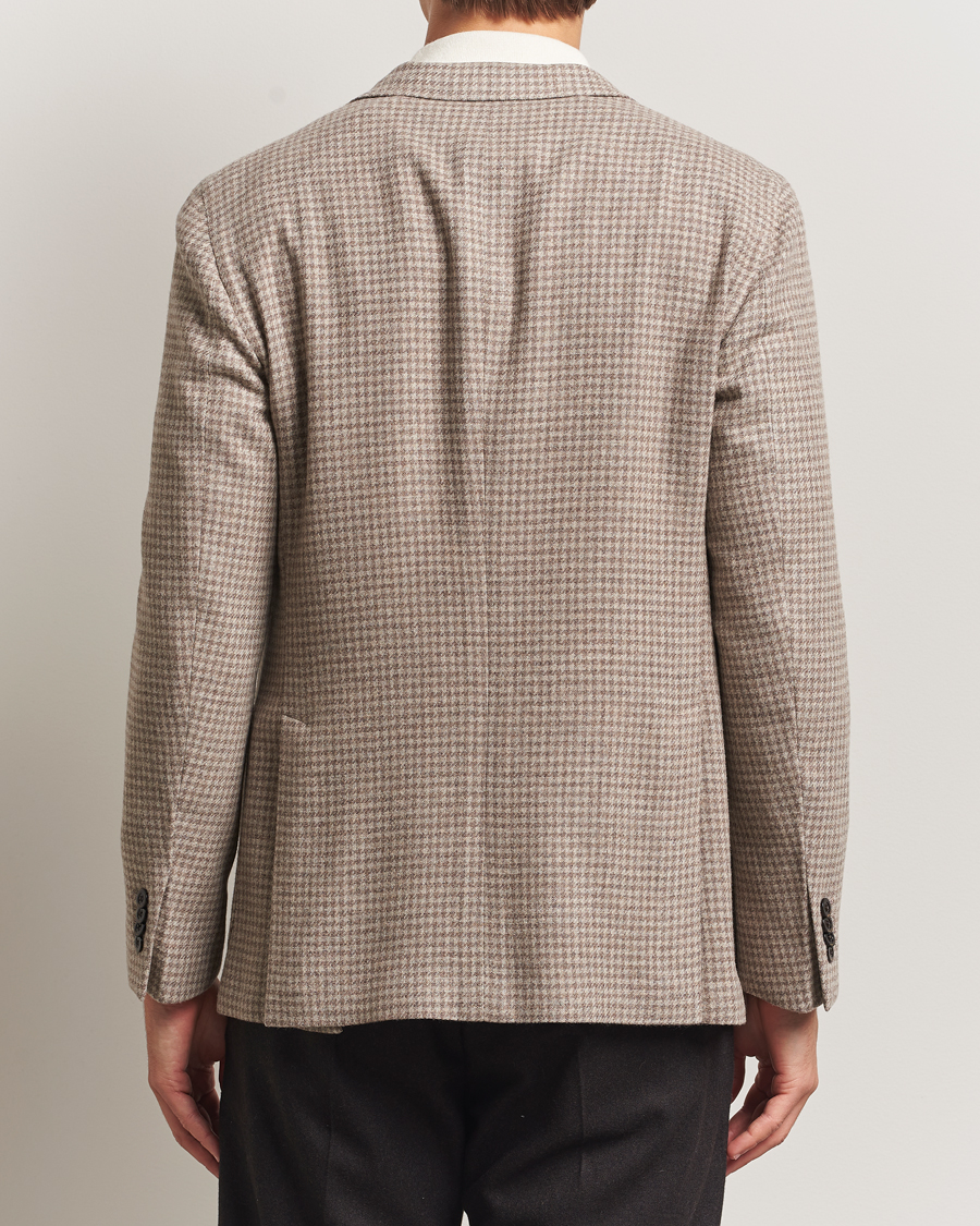 Men | Blazers | Boglioli | K Jacket Cashmere/Wool Houndstooth Blazer Beige