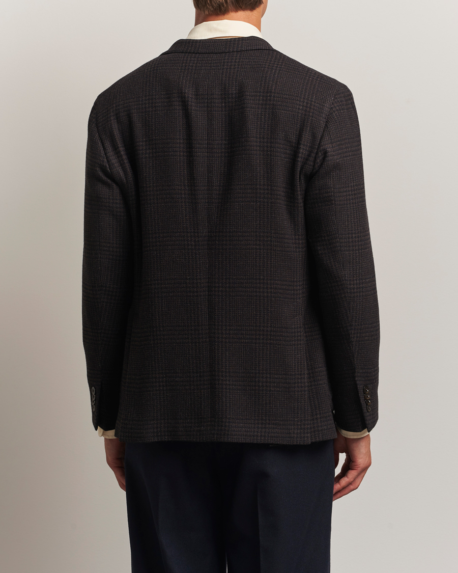 Men | Blazers | Boglioli | K Jacket Cashmere/Wool Check Blazer Dark Brown