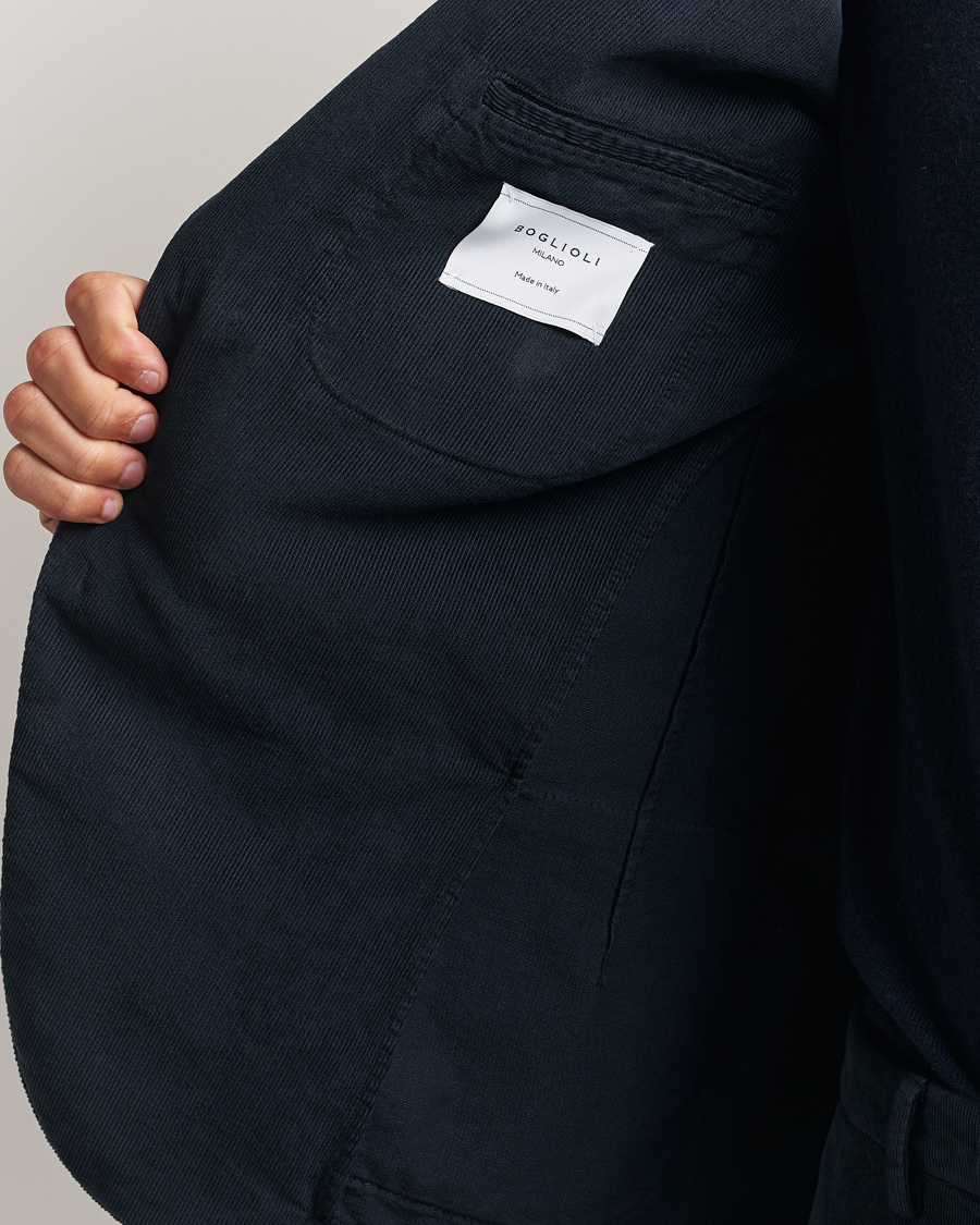 Men | Suits | Boglioli | K Jacket Baby Corduroy Suit Navy