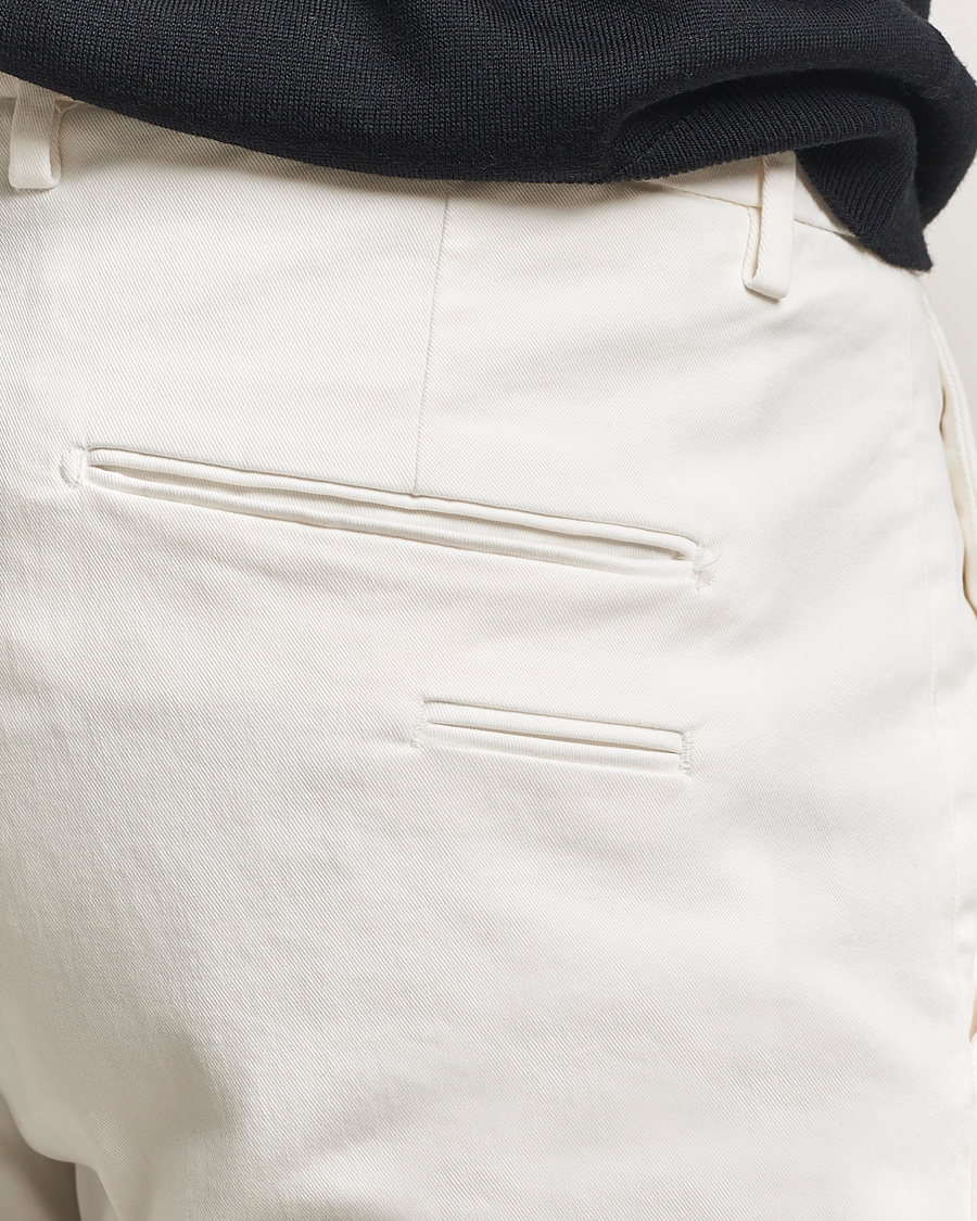 Men | Trousers | Briglia 1949 | Slim Fit Cotton Stretch Chino Off White