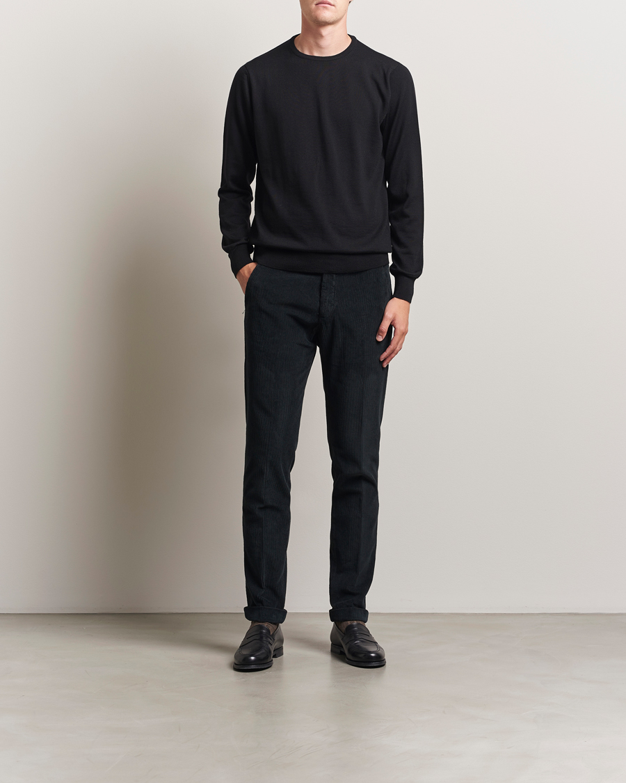 Men | Trousers | Briglia 1949 | Slim Fit Corduroy Trousers Black