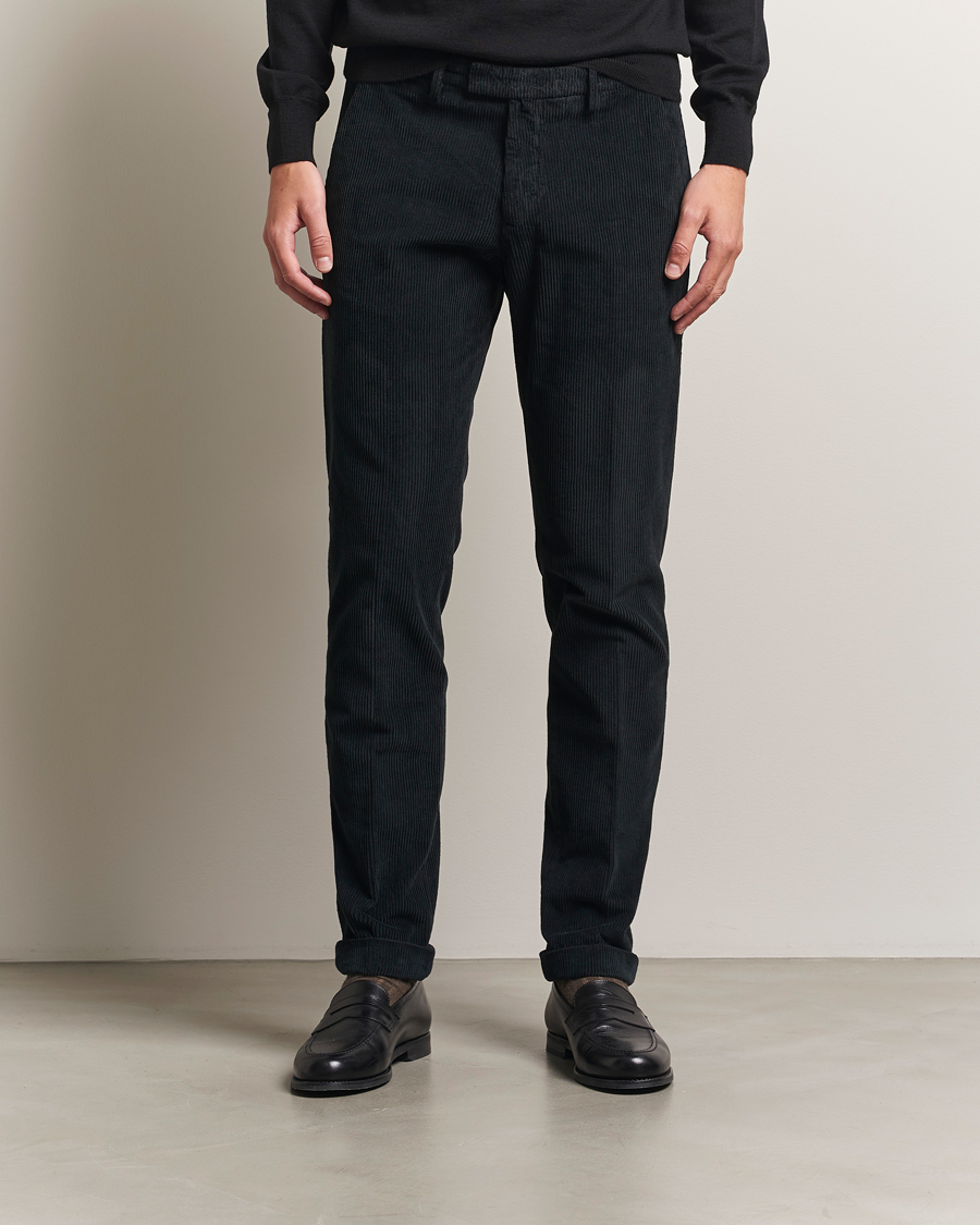 Men | Trousers | Briglia 1949 | Slim Fit Corduroy Trousers Black