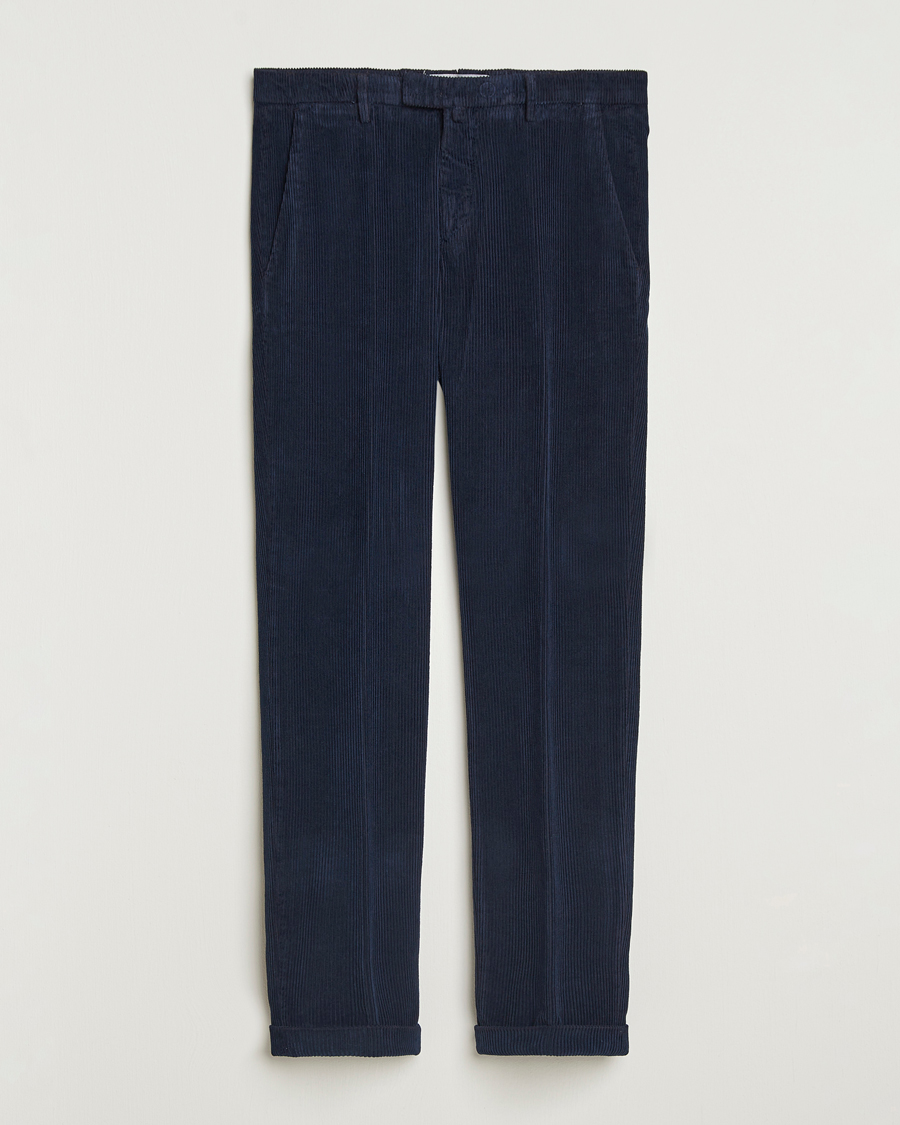 Men | Trousers | Briglia 1949 | Slim Fit Corduroy Trousers Navy
