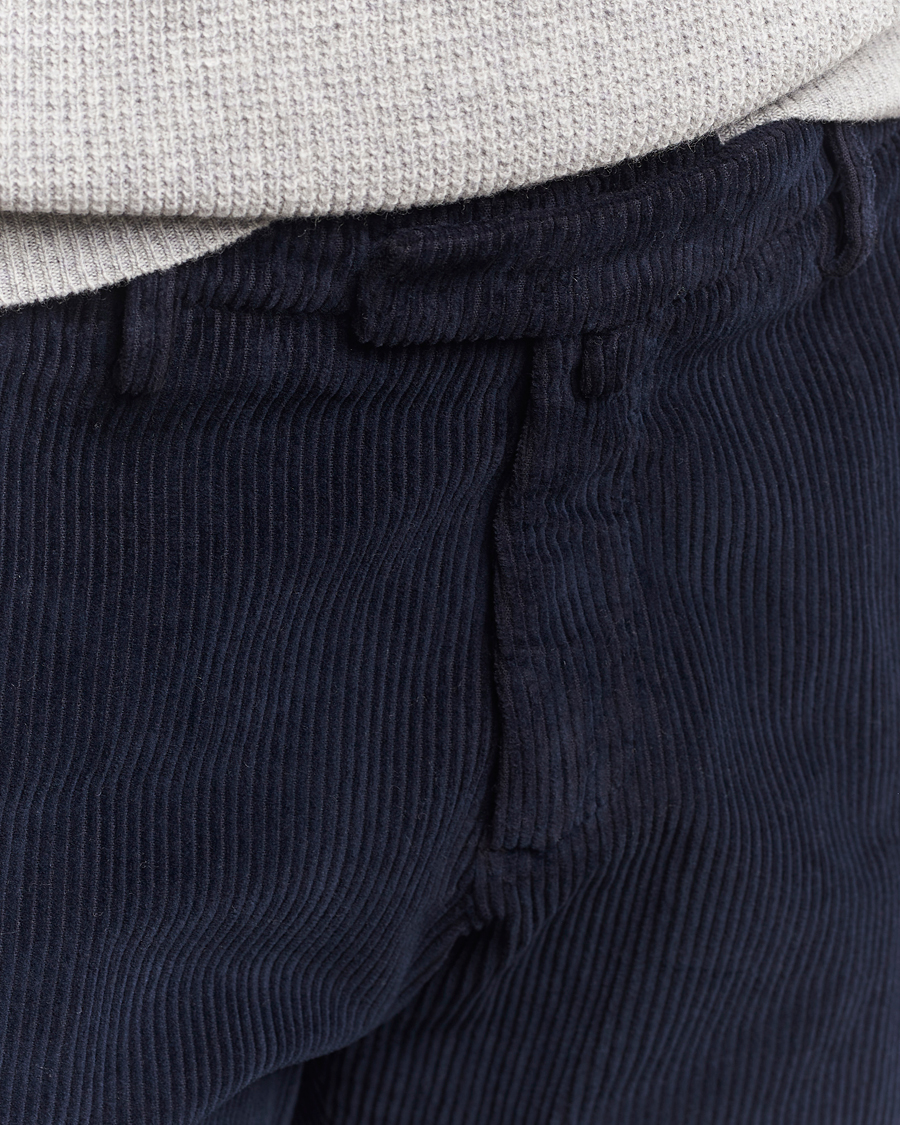 Men | Trousers | Briglia 1949 | Slim Fit Corduroy Trousers Navy