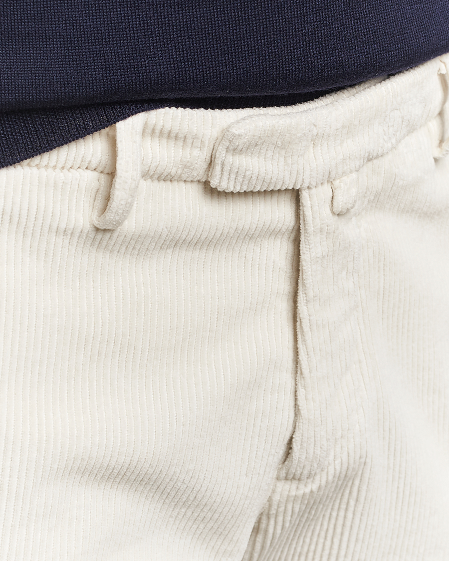 Men | Trousers | Briglia 1949 | Slim Fit Corduroy Trousers Off White