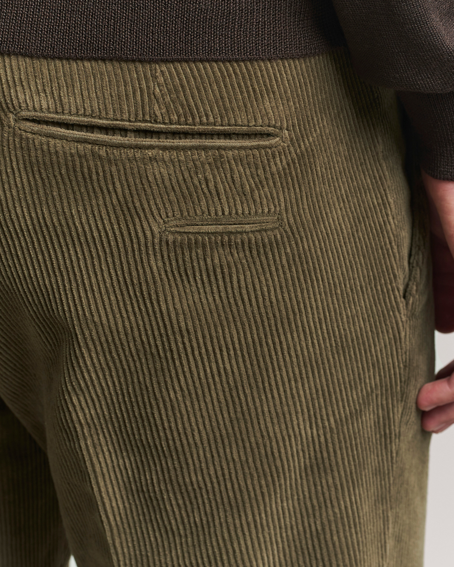 Men | Trousers | Briglia 1949 | Slim Fit Corduroy Trousers Dark Green