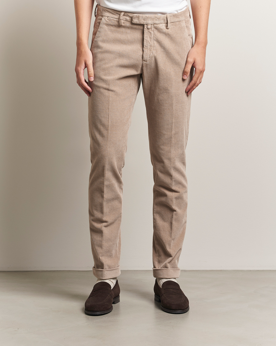 Men | Trousers | Briglia 1949 | Slim Fit Corduroy Trousers Beige