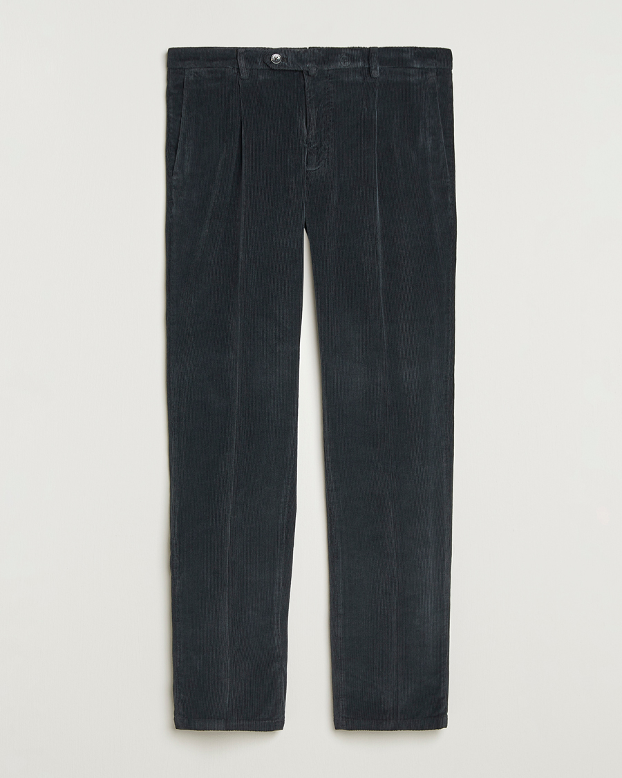 Men | Trousers | Briglia 1949 | Easy Fit Corduroy Trousers Black