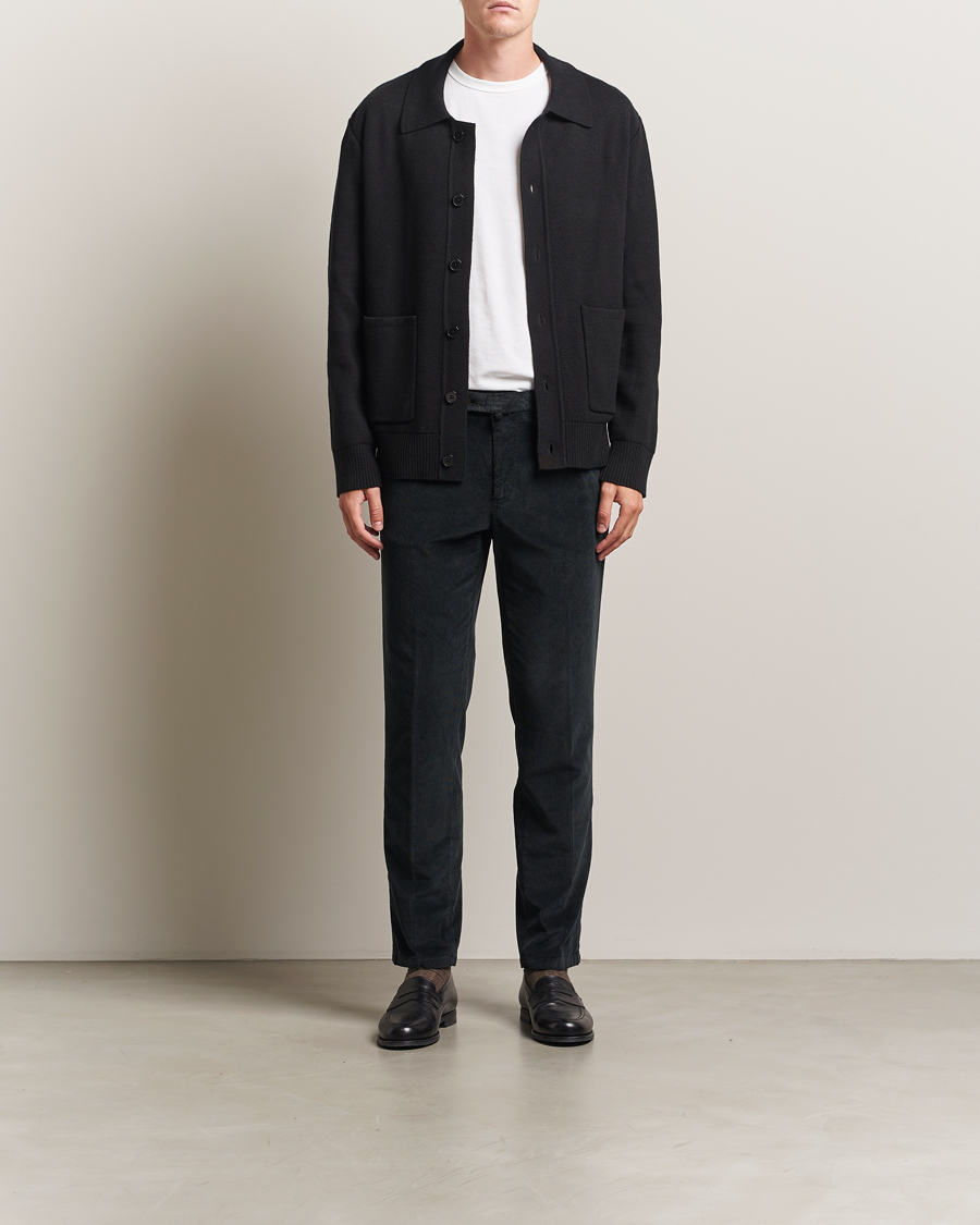 Men | Trousers | Briglia 1949 | Easy Fit Corduroy Trousers Black