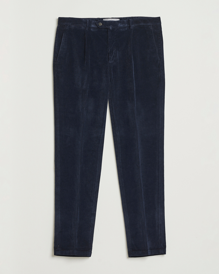 Men | Trousers | Briglia 1949 | Easy Fit Corduroy Trousers Navy