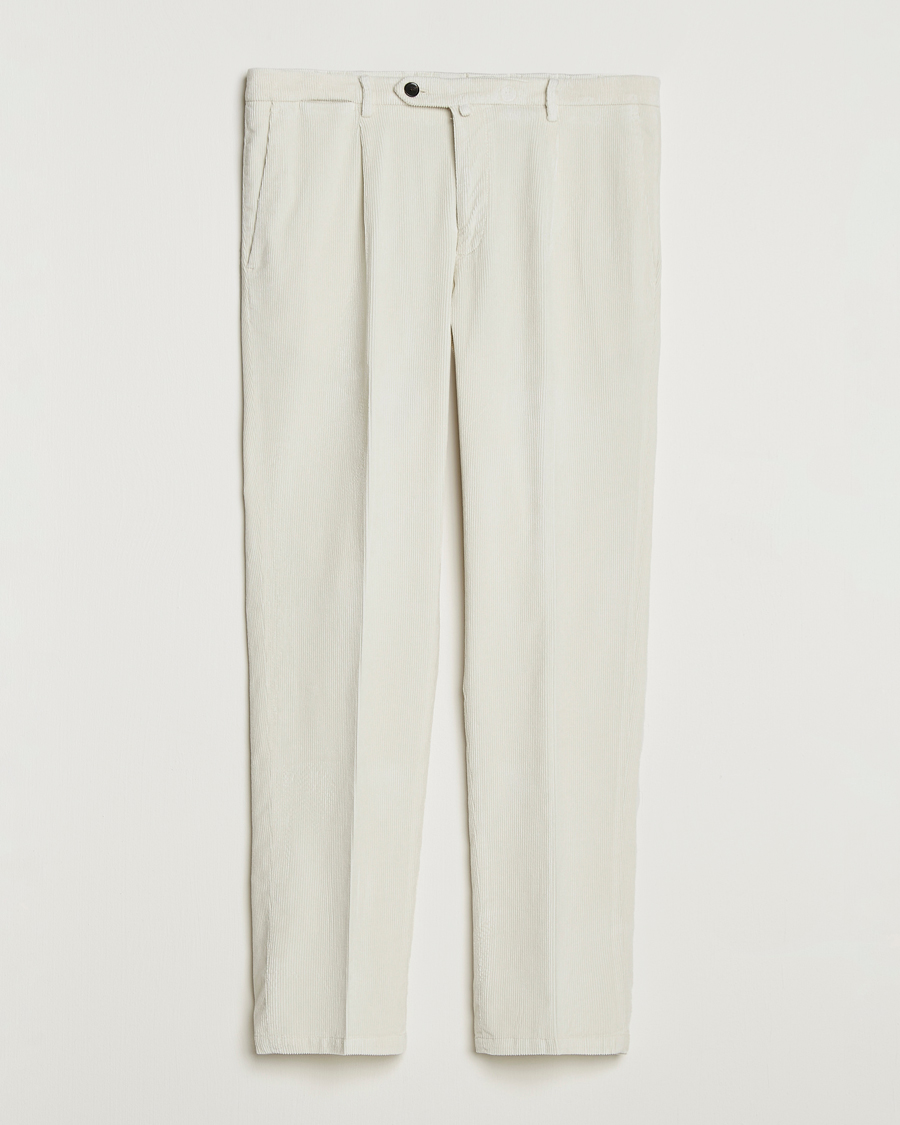 Men | Trousers | Briglia 1949 | Easy Fit Corduroy Trousers Off White