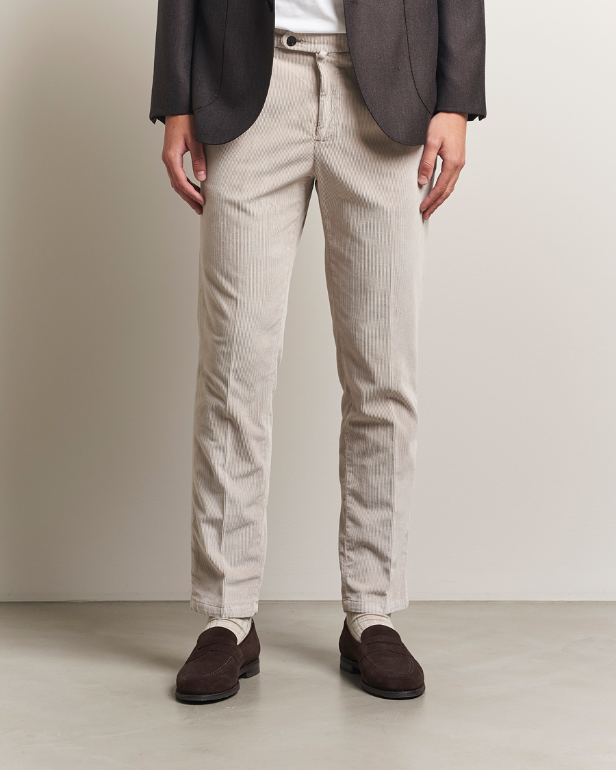 Men | Trousers | Briglia 1949 | Easy Fit Corduroy Trousers Beige