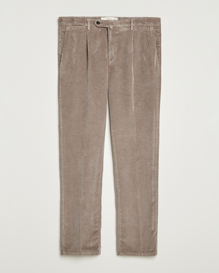 Men | Trousers | Briglia 1949 | Easy Fit Corduroy Trousers Taupe