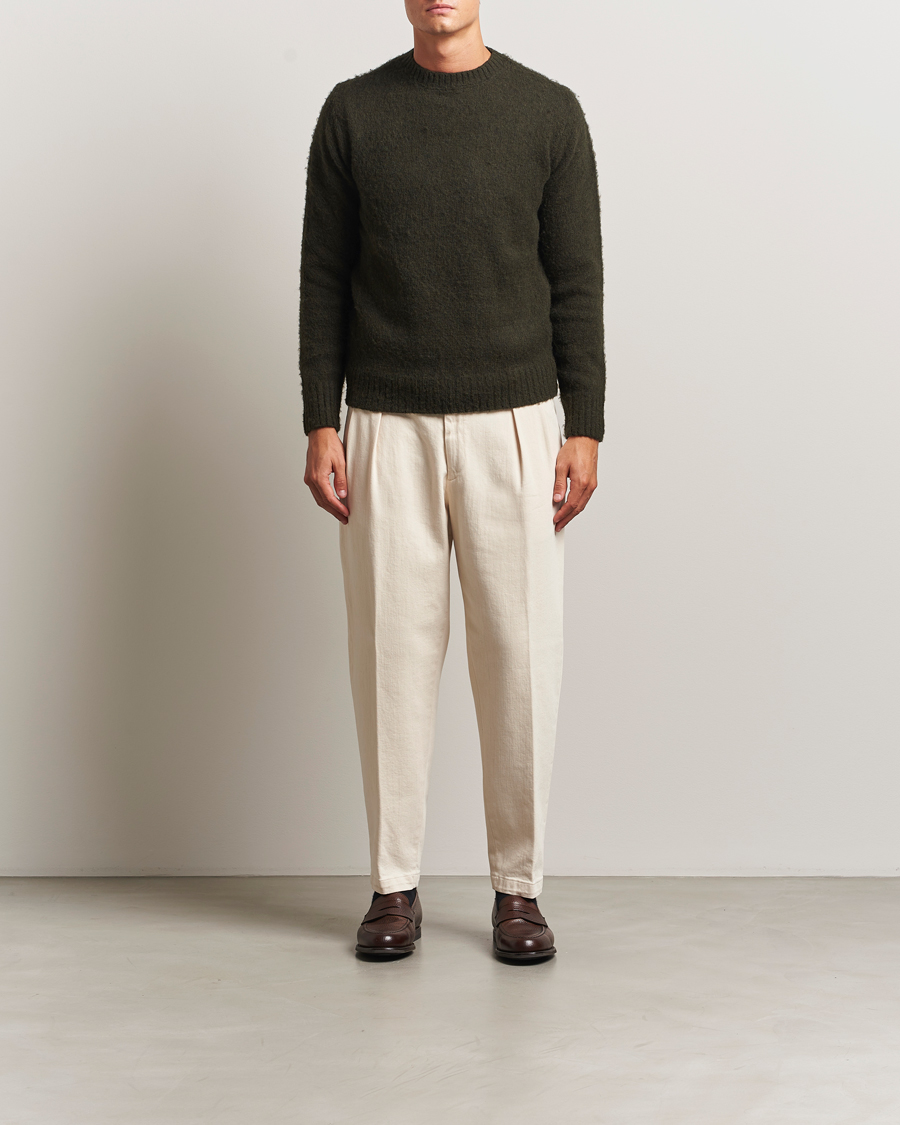 Men | Trousers | Briglia 1949 | Portobello Loose Fit Cotton Trousers Ecru