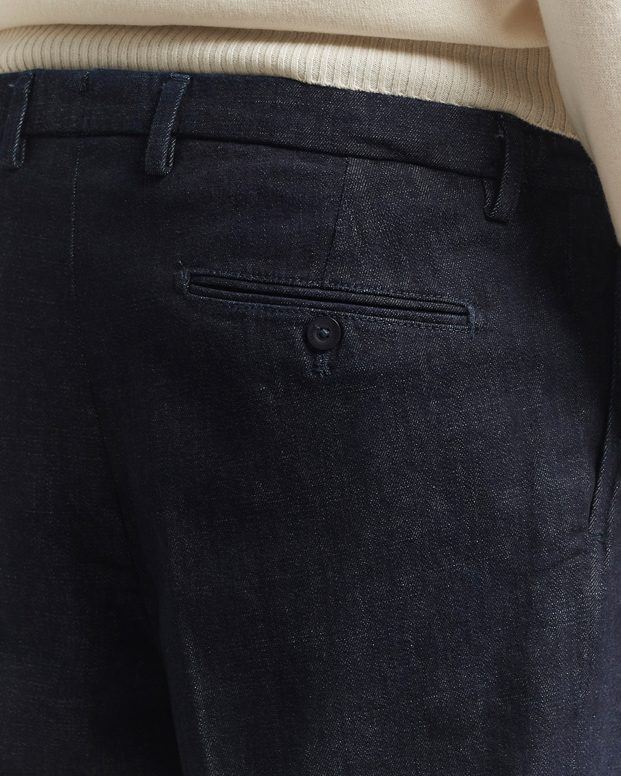 Men | Trousers | Briglia 1949 | Portobello Loose Fit Denim Trousers Dark Blue